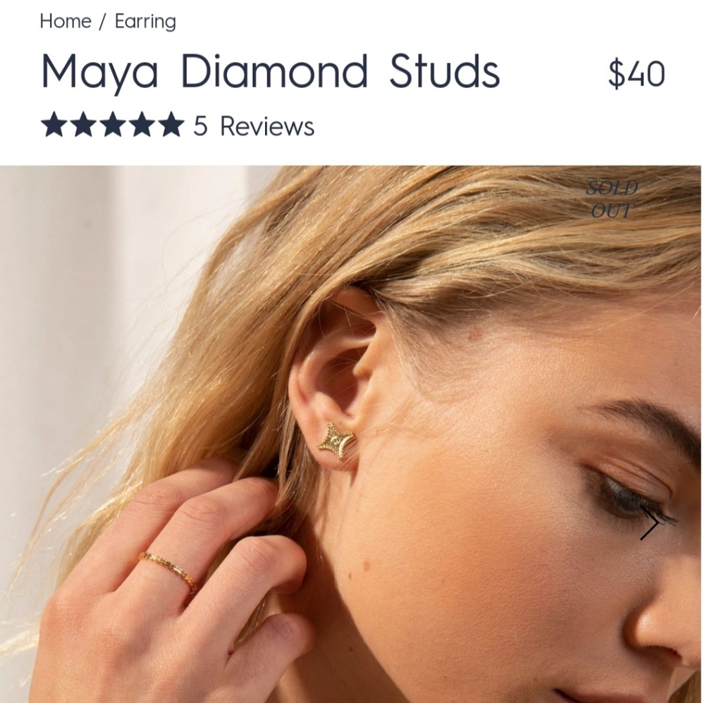 Gorjana Maya Diamond Stud Earrings